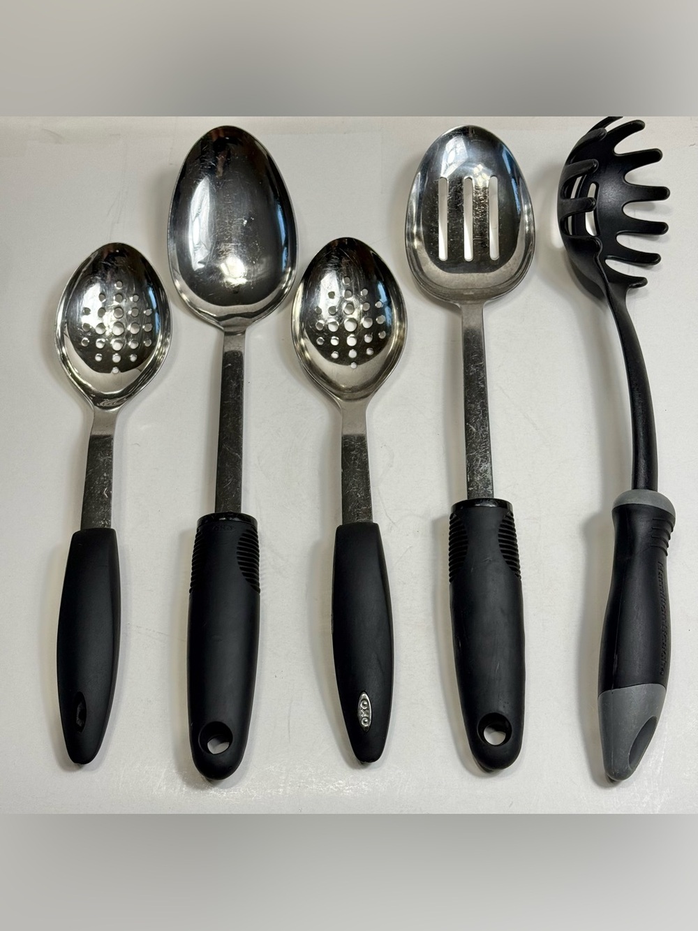 Set Of 4 OXO Good Grips Stainless Steel Spoon Server Set Heavy Duty Utensil